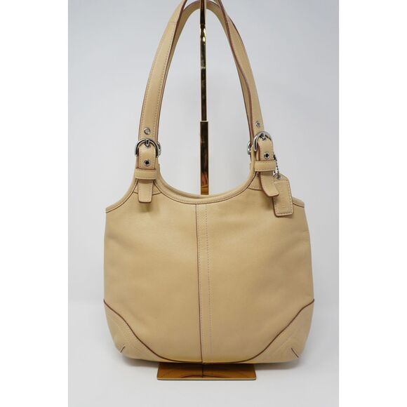 Coach Vintage 4983 Tan Soho Slim Hobo Shoulderbag Handbag Silver Tone - Picture 1 of 5